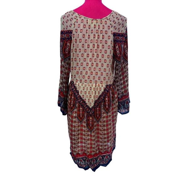 Altar'd State Sahara Dress S Boho Wide Sleeve Printed Multicolor Knee Length EUC - Picture 5 of 9